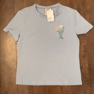 H&m Top with flower Decal